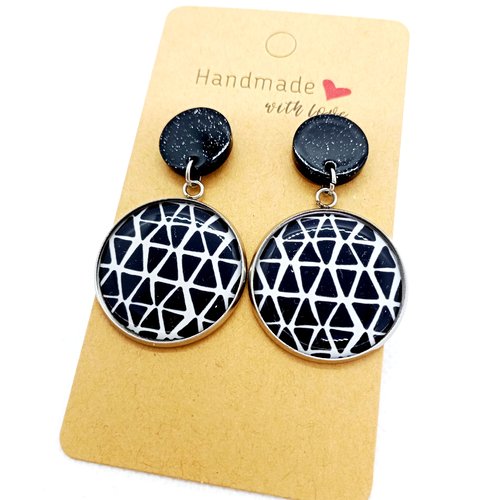 Boucles d’oreilles motifs géométriques