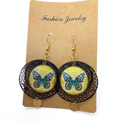 Boucles d'oreilles estampes en filigrane