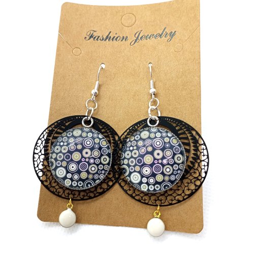 Boucles d'oreilles estampes en filigrane