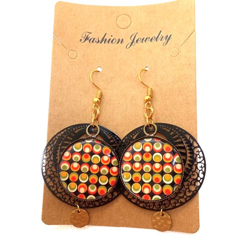 Boucles d'oreilles estampes en filigrane