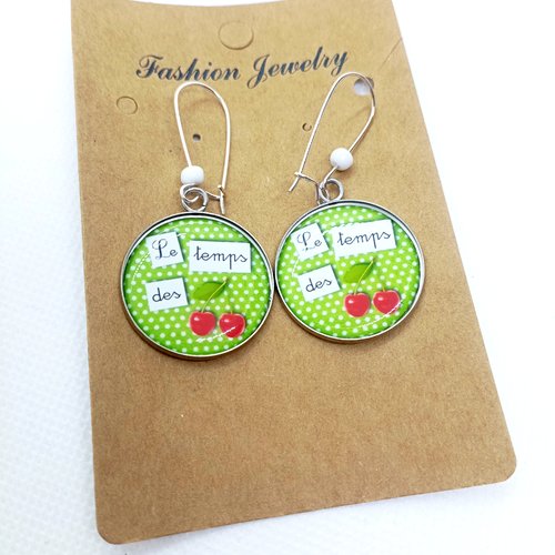 Boucles d’oreilles le temps des cerises