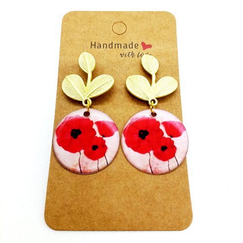 Boucles d’oreilles *coquelicots*