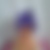 Foulard chimio, turban enfant de couleur unie violette