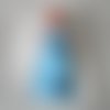 Nid d'ange, turbulette en polaire bleu turquoise pour poupée de 30 cm