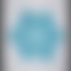 Napperon au crochet (modèle n°3) 18 cm turquoise