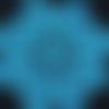 Napperon au crochet (modèle n°5) 18 cm turquoise