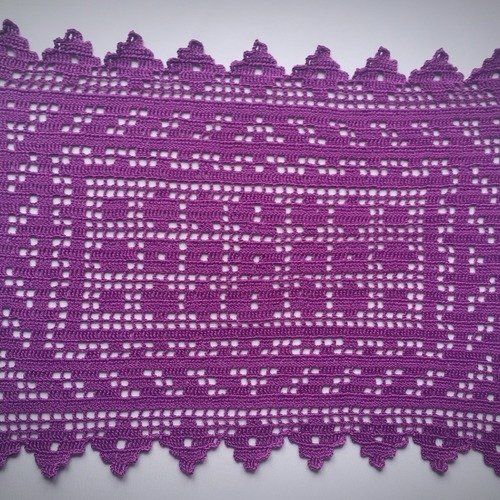Napperon set de table au crochet (modèle n° 13) 47 cm violet