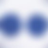 Lot 2 napperons dessous de verre crochet (modèle 16) 8 cm bleu roi
