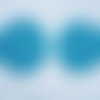 Lot 2 napperons dessous de verre crochet (modèle 16) 8 cm turquoise