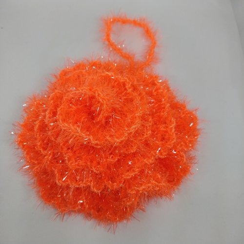 Fleur de vaisselle - tawashi orange fluo