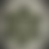 Napperon au crochet (modèle n°3) 18 cm vert de gris
