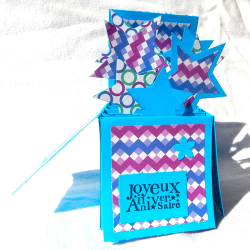 Carte Joyeux Anniversaire Bleu Violet Un Grand Marche