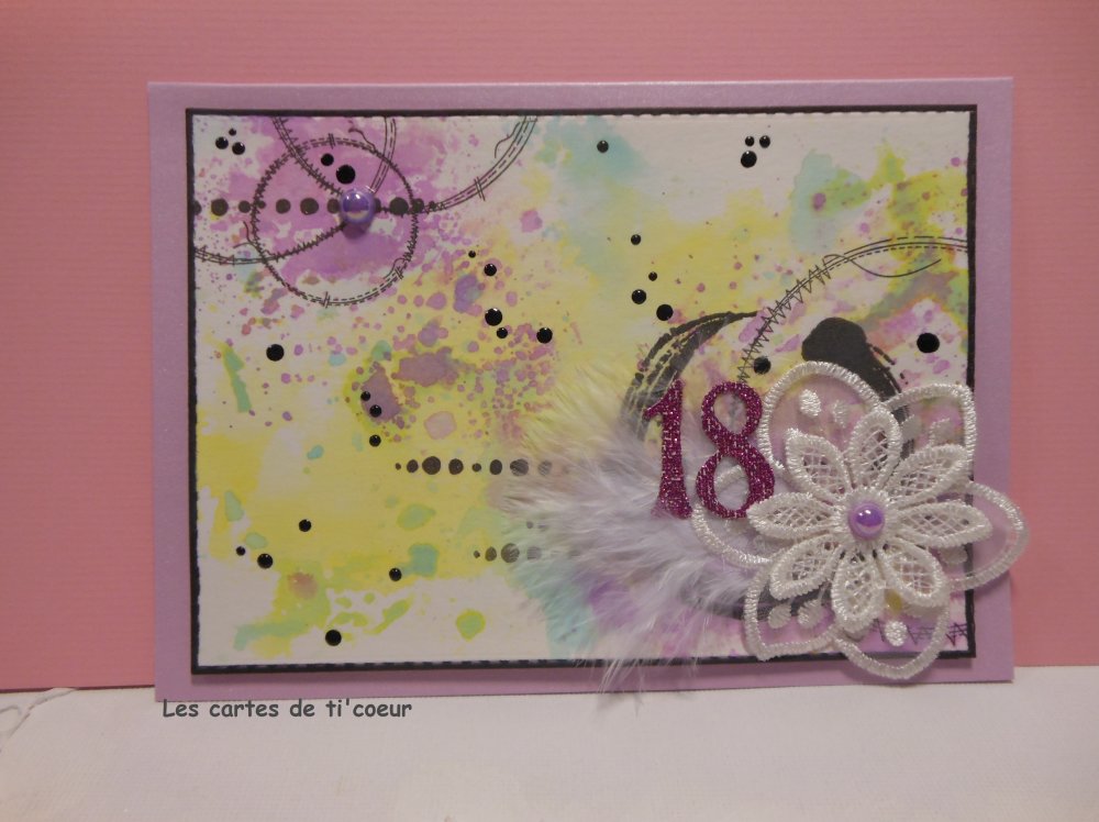 Carte Anniversaire 18 Ans Mauve Un Grand Marche