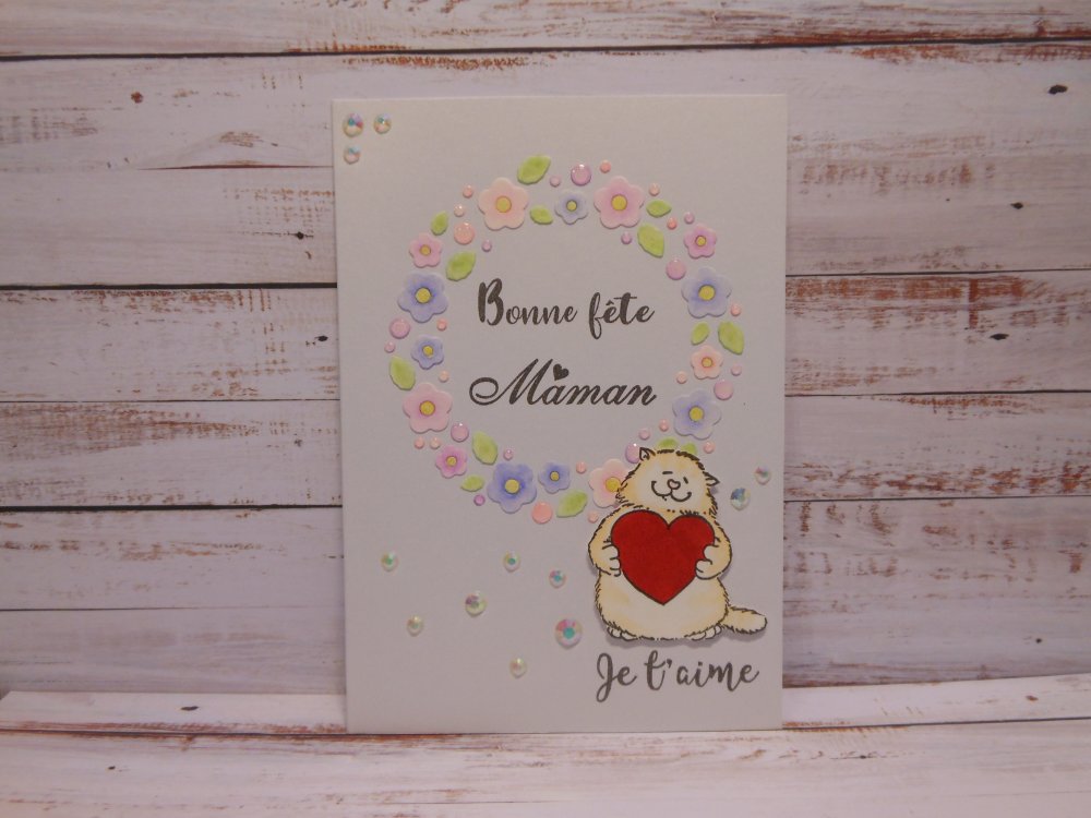 Carte Bonne Fete Des Meres Maman Chat Un Grand Marche