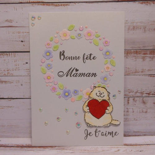 Carte Bonne Fete Des Meres Maman Chat Un Grand Marche