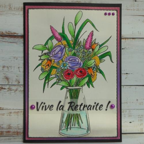 Carte Retraite Bouquet De Fleurs Un Grand Marche