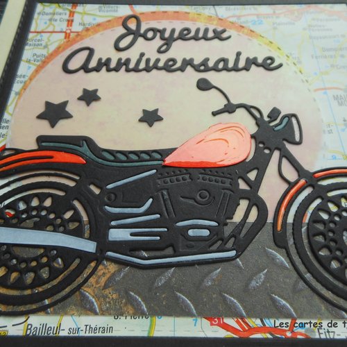 Carte Anniversaire 15 X 15 Moto Roadster Orange Homme Ou Femme Un Grand Marche