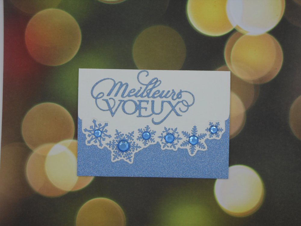Carte bonne année argenté présentez vos meilleurs vœux souhaits avec  enveloppe