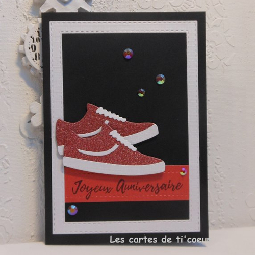 Carte Anniversaire Chaussures Rouge Paillettes Un Grand Marche