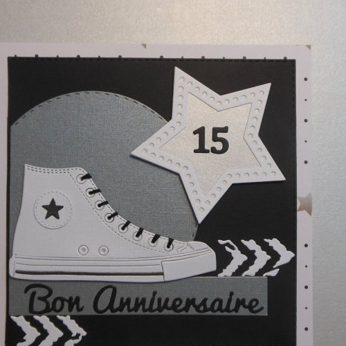 Carte Anniversaire 15 X 15 Chaussures Hautes Age Personnalisable 12 Ans Jean S Un Grand Marche