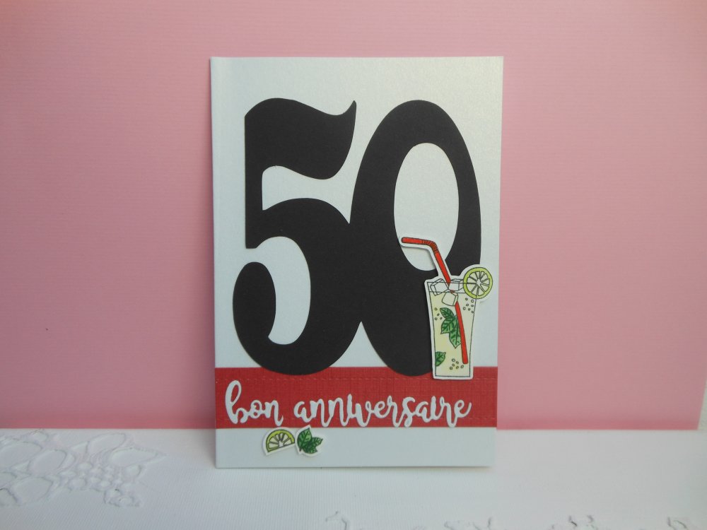 Carte Anniversaire 50 Ans Cocktail Mojito Un Grand Marche