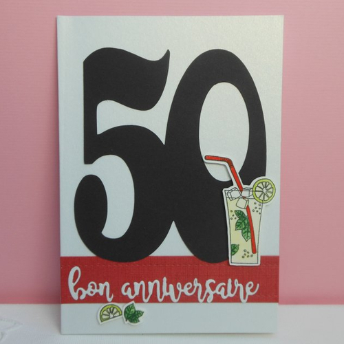 Carte Anniversaire 50 Ans Cocktail Mojito Un Grand Marche