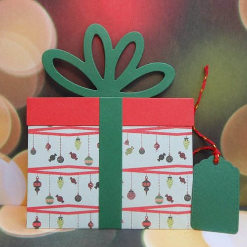 Grande boîte-cadeau personnalisée de Noël à rayures en canne à