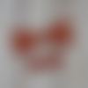 Lot de 2 noeuds papier embellissements pour scrapbooking carterie albums rouge noël faits main