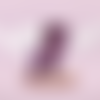 Mitaines femme - coloris violet - tricotées à la main