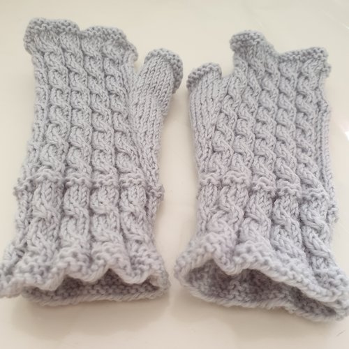 Mitaines enfant gris clair