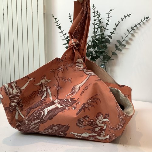 Sac à tarte en toile de jouy