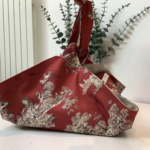 Sac à tarte en toile de jouy