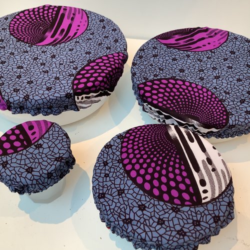 Lot de 4 charlottes alimentaires en wax