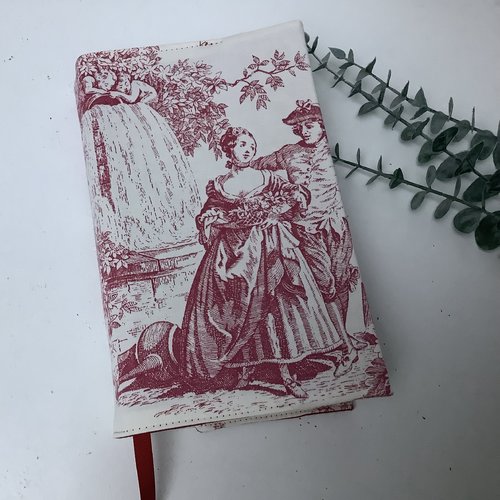 Protege livre grand modèle toile de jouy