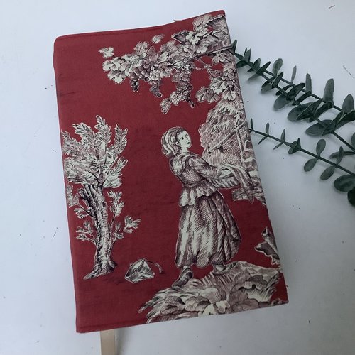 Protege livre grand modèle toile de jouy