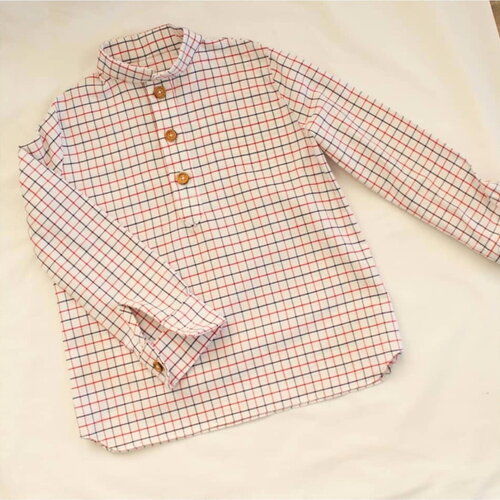 Chemise jacques 8_10_12 ans, col mao et patte de boutonnage, mariage - dauphin-dauphine, cortèges de garance, mariage, garçon d'honneur
