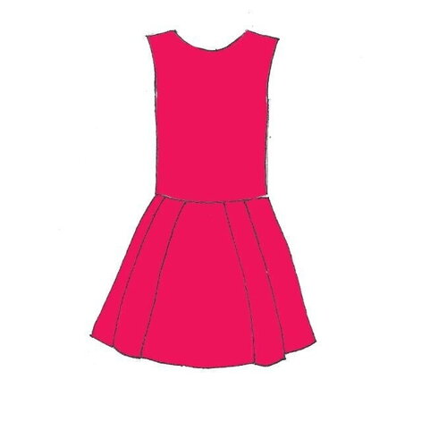 Patron de robe cerise, robe taille basse &amp; jupe à plis creux, 2/4/6 ans, cortège, communion, demoiselle d'honneur, mariage