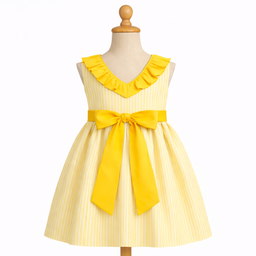 Colchique 8/10/12 ans, patron de robe dos v à col volanté et jupe à plis plats, cortège, communion, demoiselle d'honneur