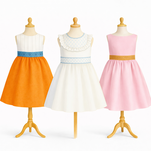 3 robes de cortège, 8/10/12 ans, pour demoiselle d'honneur ou garde robe d'été