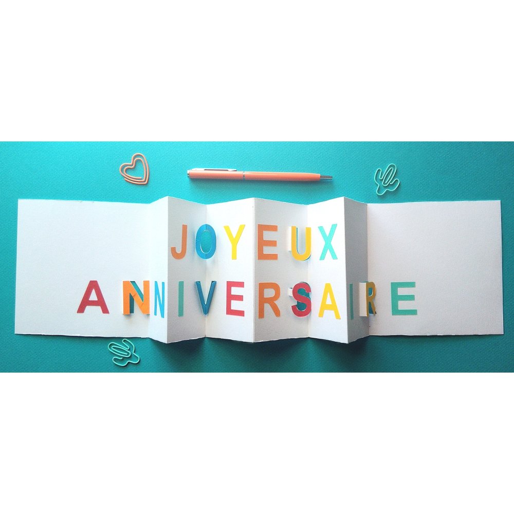 Carte Pop Up Anniversaire Joyeux Anniversaire Papiers Decoupes Fait Main Un Grand Marche