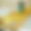 Serviettes visage en éponge bambou et coton, lot de 2, jaune curcuma à motif riad