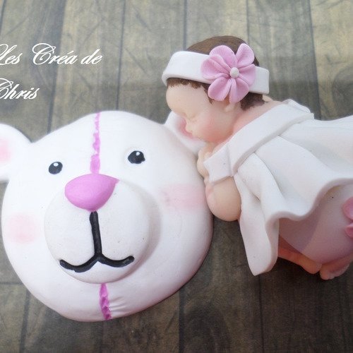 Support Grosse Tete De Nounours Et Son Bebe En Fimo Un Grand Marche