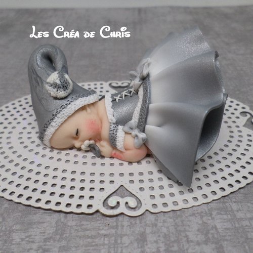Bébé fimo fille noël.