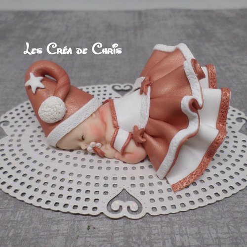 Bébé fimo fille noël.
