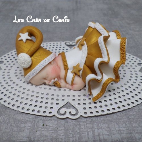 Bébé fimo fille noël.