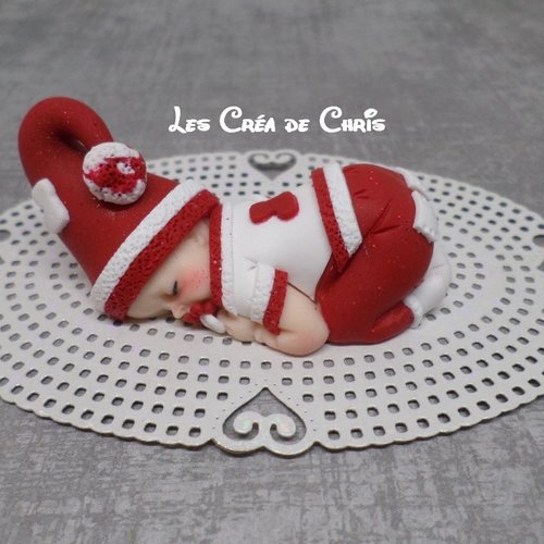 Bébé fimo garçon noël.