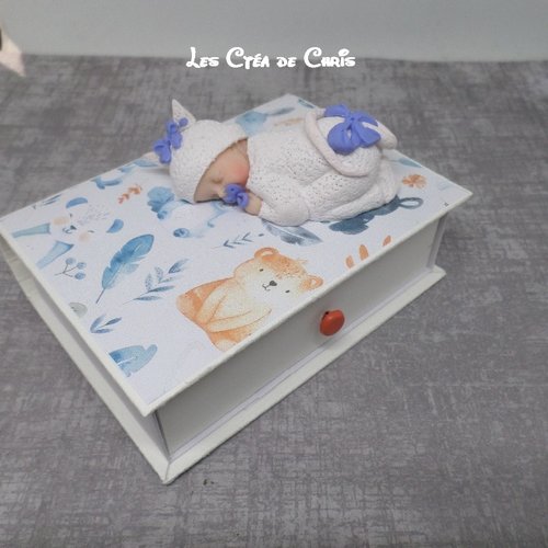 Boite livre avec son bébé mixte.