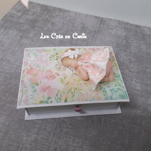Boite livre avec son bébé.