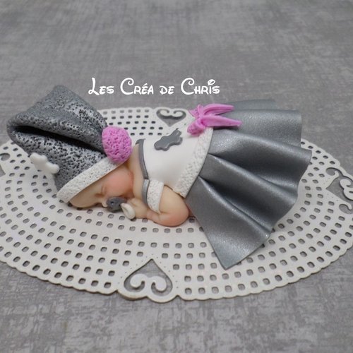 Bébé fimo fille noël.