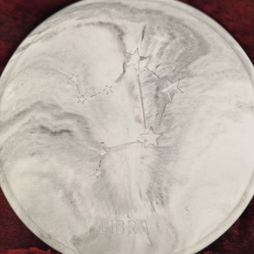 Sous-verre signe astrologique balance en jesmonite